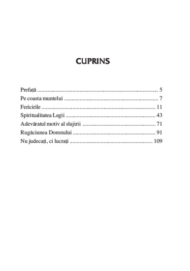 cugetari de pe muntele fericirilor cuprins