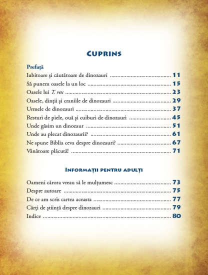 dinozaurii cuprins