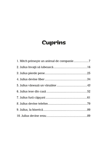 julius papagalul buclucas volumul 1 cuprins