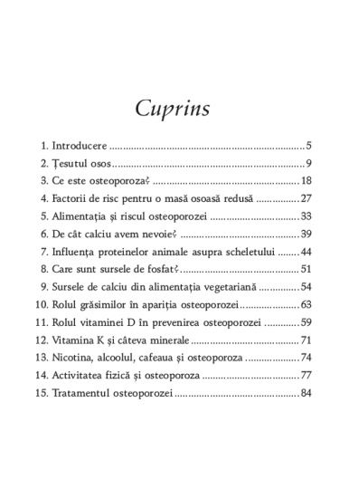 osteoporoza cuprins