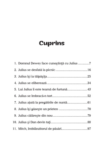 papagalul julius se intoarce volumul 2 cuprins