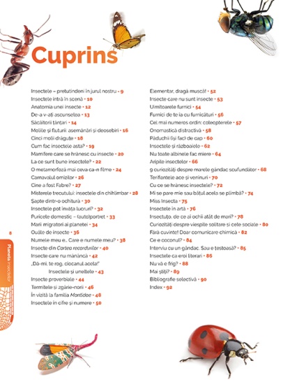planeta insectelor cuprins