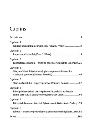 sfintirea sabatului cup